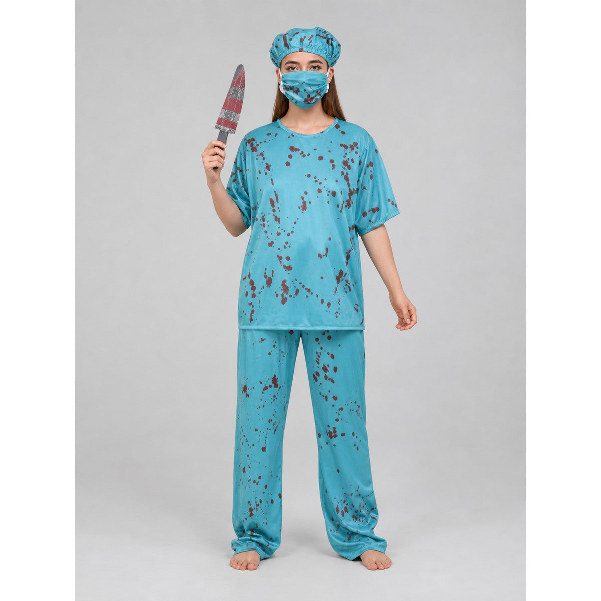 Surgeon Costume with Mask, Cap, and Knife