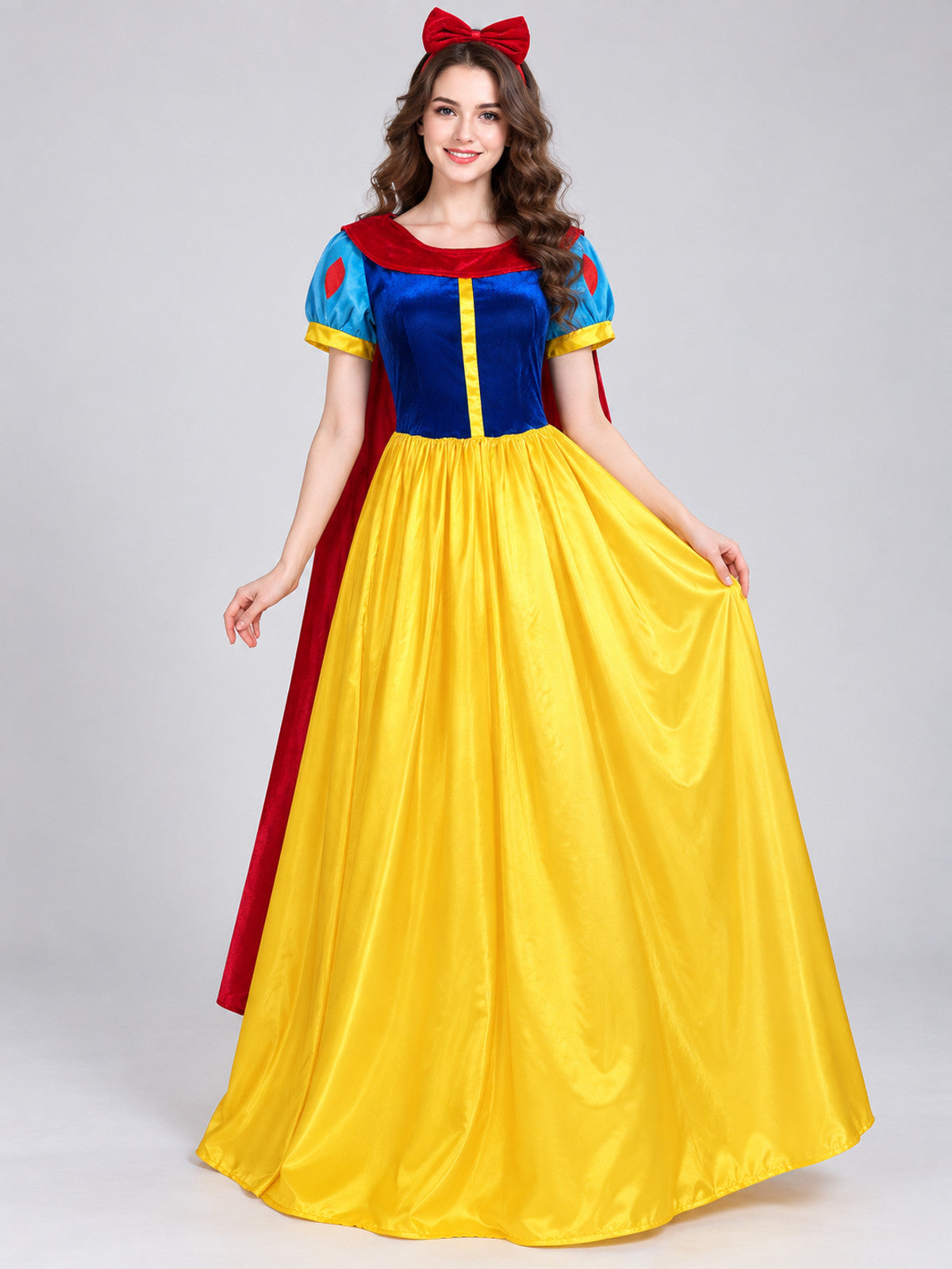 Fairy Tale Princess Carnival Costume with Cape and Headband