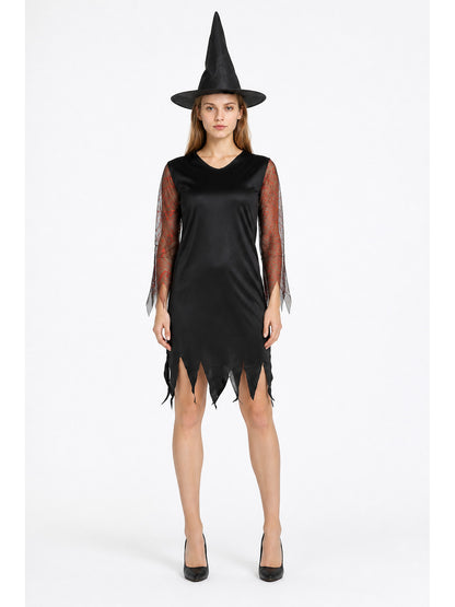 Witch Costume with Dress and Pointed Hat main product view