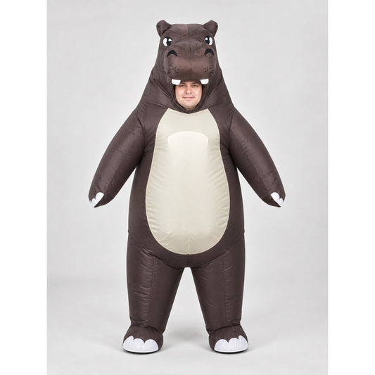 Inflatable Hippo Costume for Halloween, Carnival on-model view