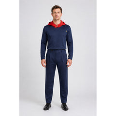 Yuji Itadori Cosplay Costume – Navy Hooded Jacket with Red Hood & Pants Set for Adults