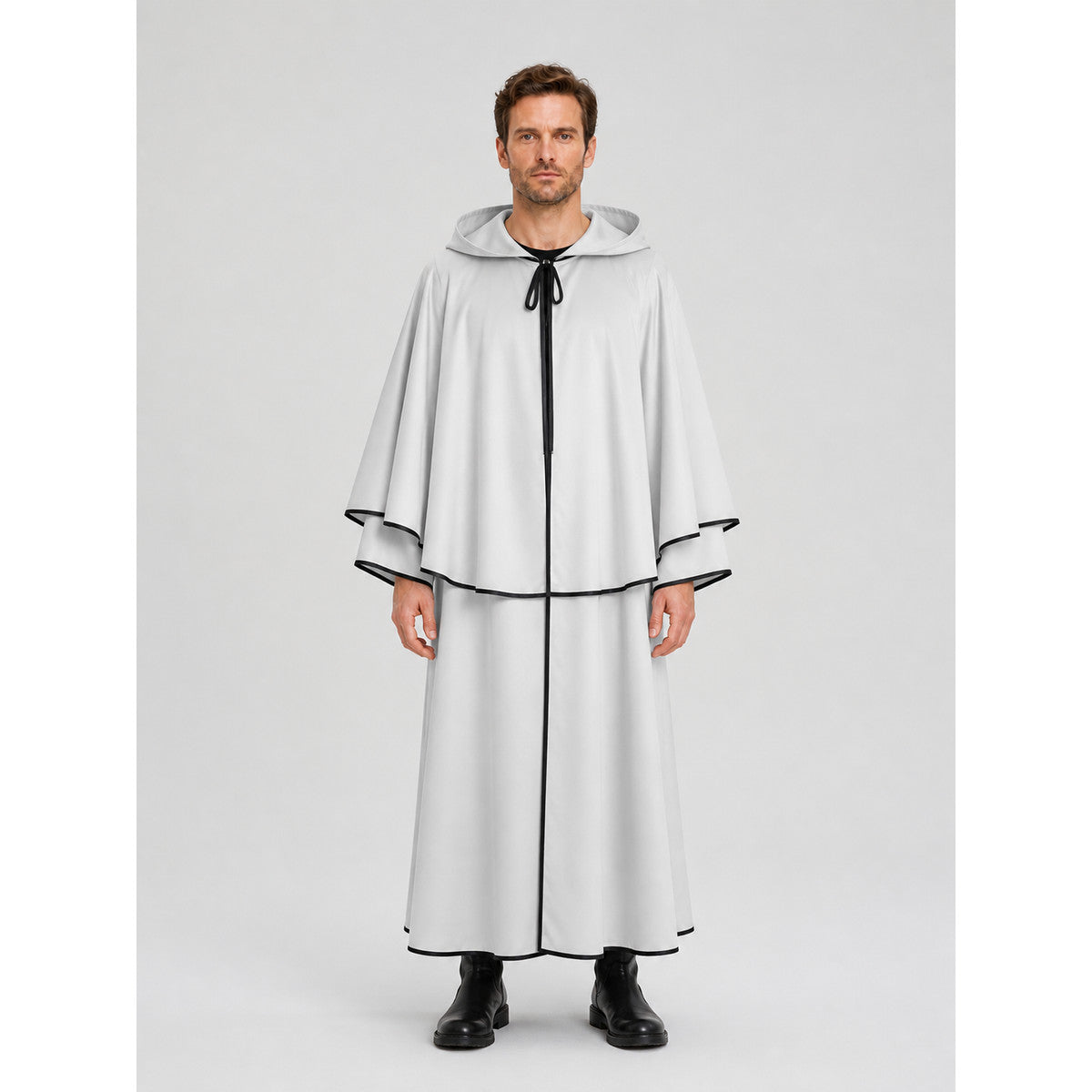 Death Reaper Hooded Cloak for Cosplay, White