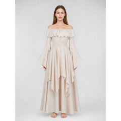 Red Off-the-Shoulder Maxi Evening Dress