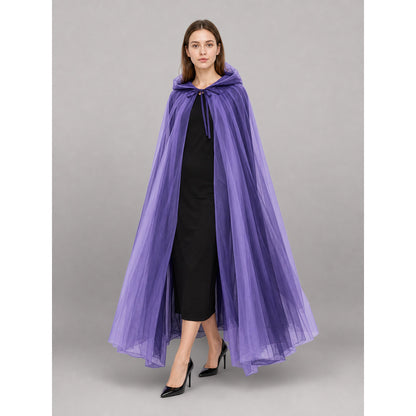 Purple Hooded Costume Cloak