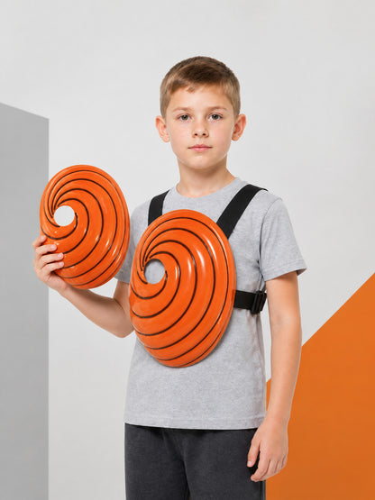 Orange Spiral Cosplay Mask with Straps