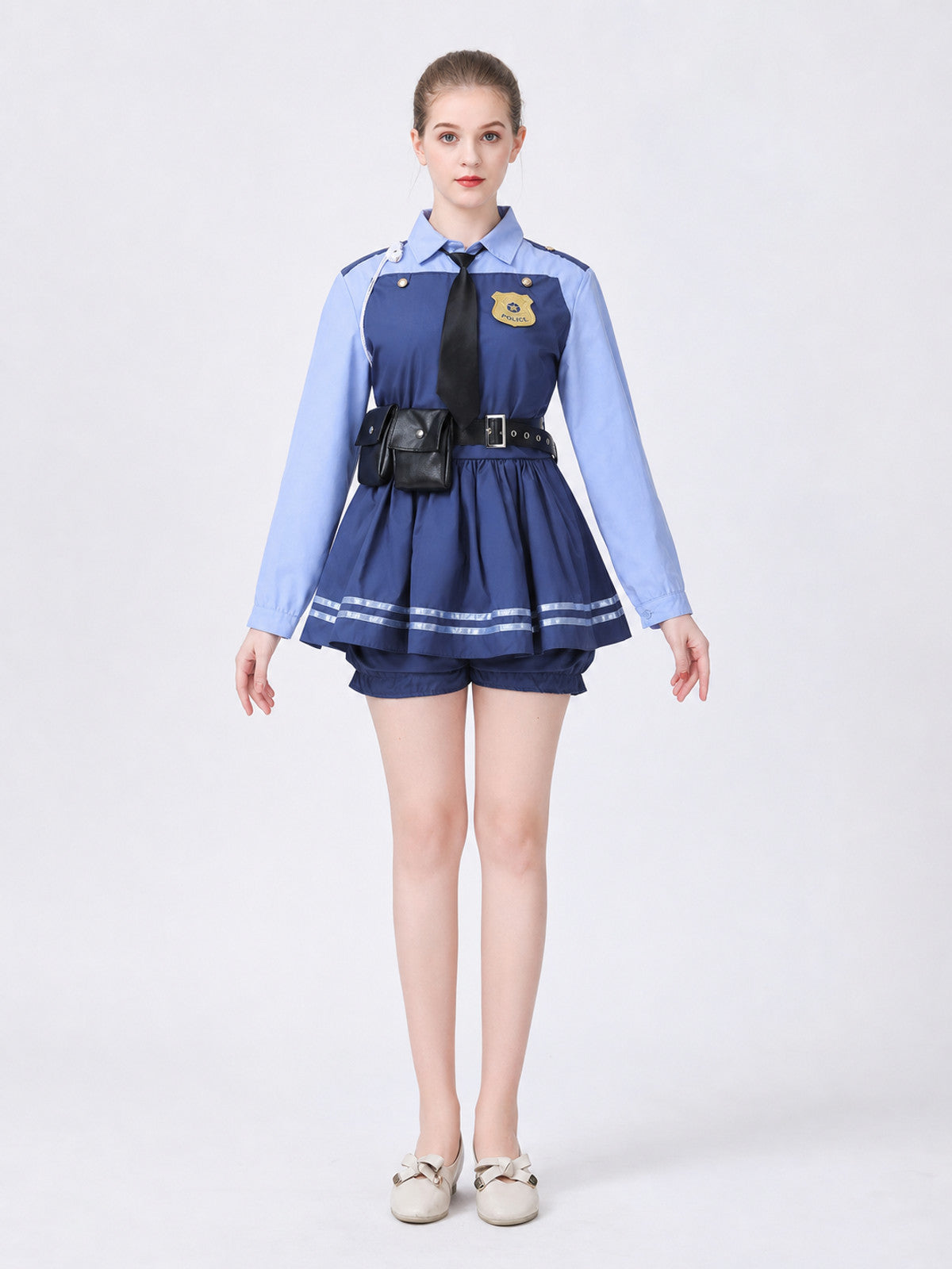 Judy Police Officer Costume with Skirt front view