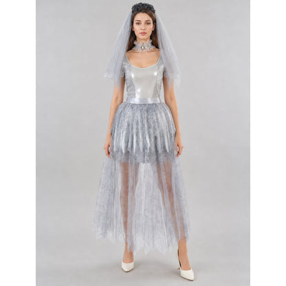 Sleeveless Dress with Layered Skirt and Uneven Hem