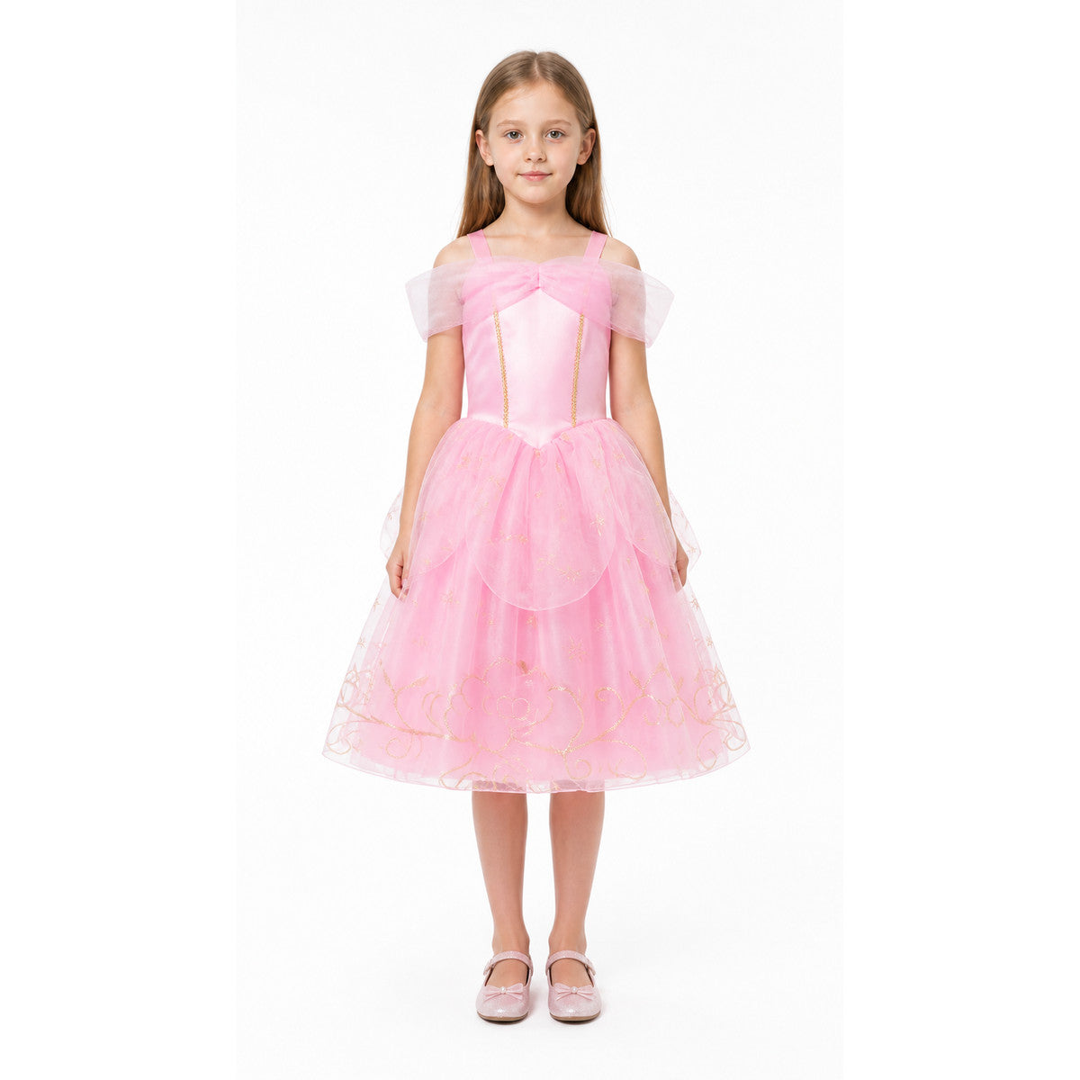 Pink Princess Dress with Full Skirt and Bow main product view