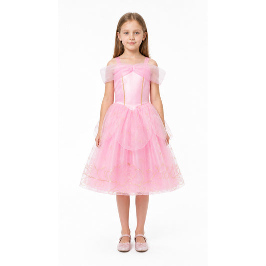 Pink Princess Dress with Full Skirt and Bow main product view