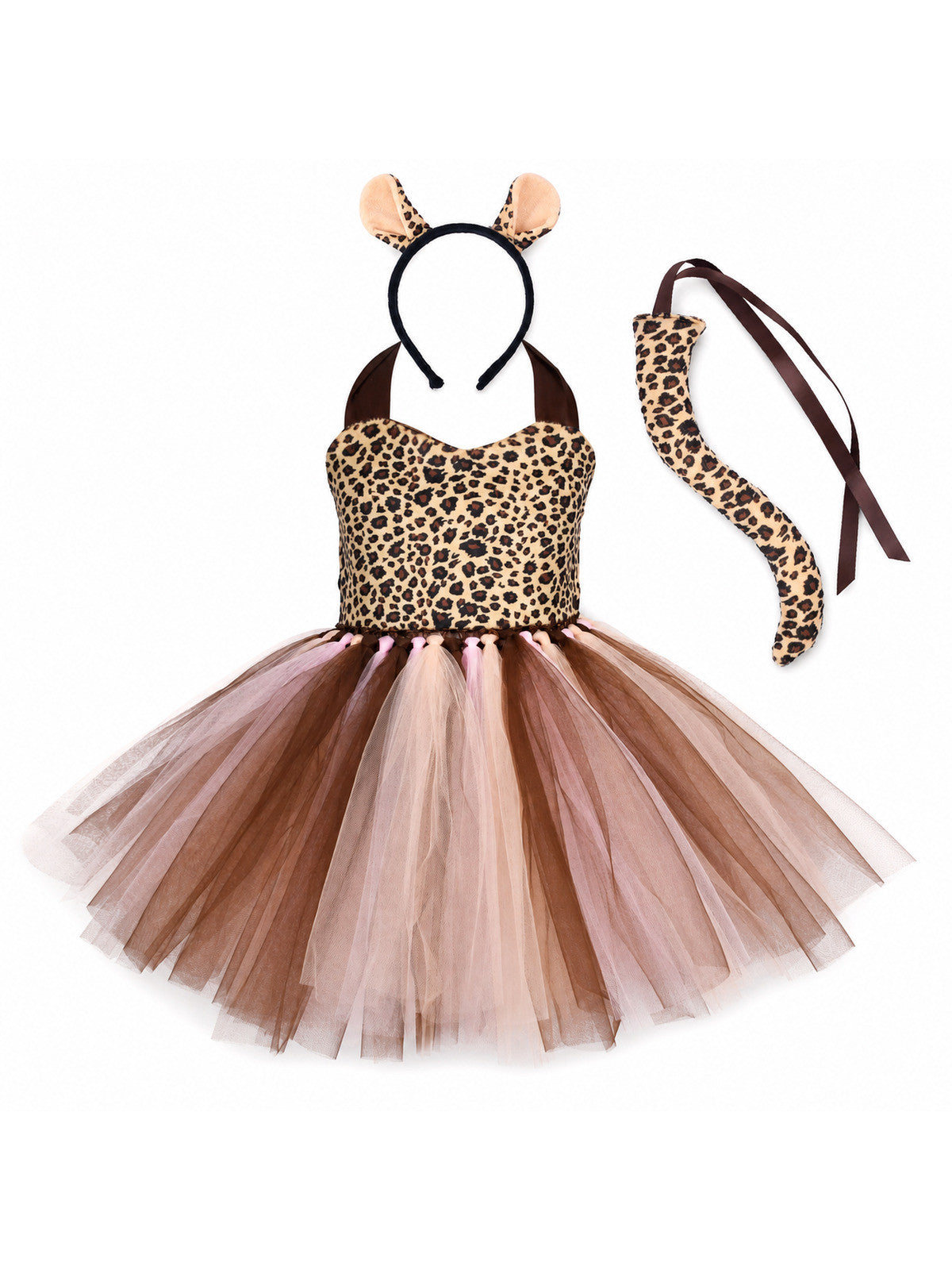 Tiger Costume for Baby Kids Forest Birthday Party Tutu Dress Outfit Toddler main product view