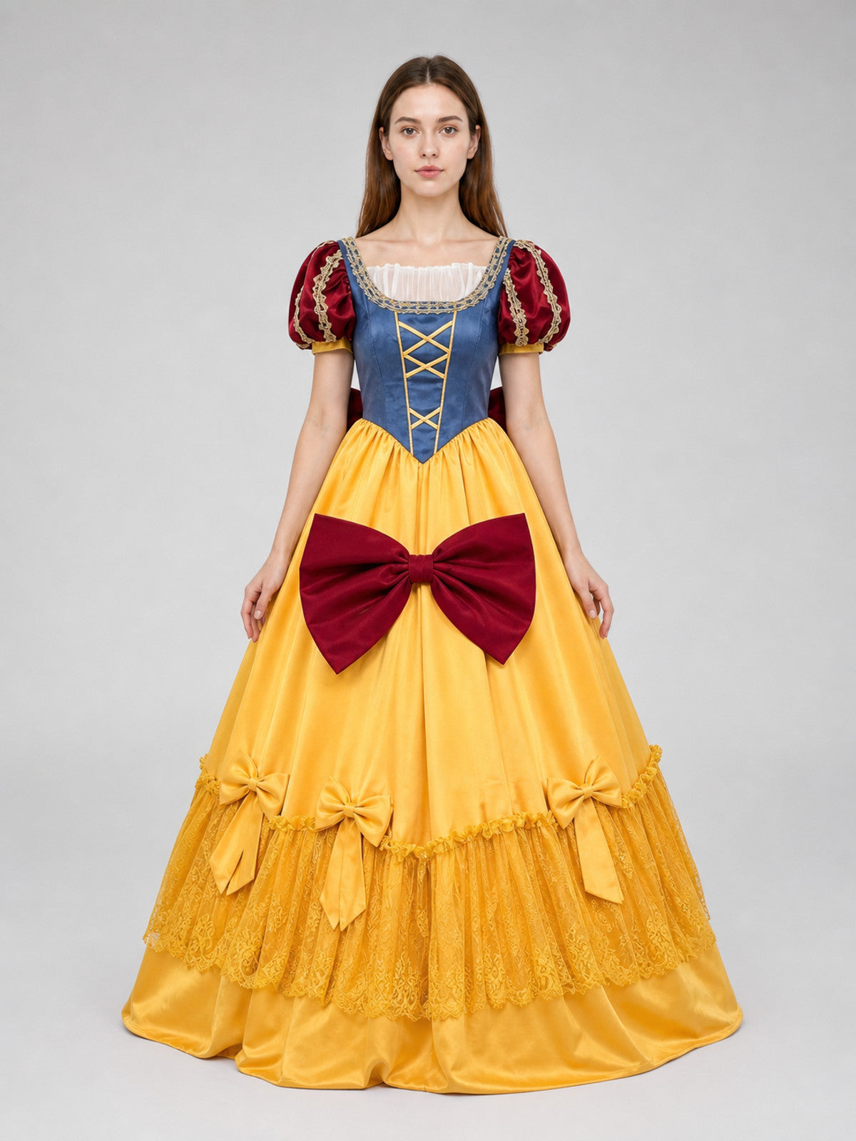 Snow White Costume Dress for Festive Performances front view