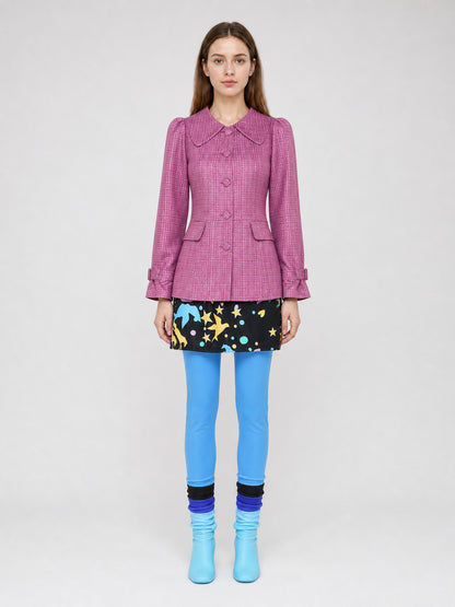 Luna Lovegood Cosplay Costume, Set with Glasses on-model view