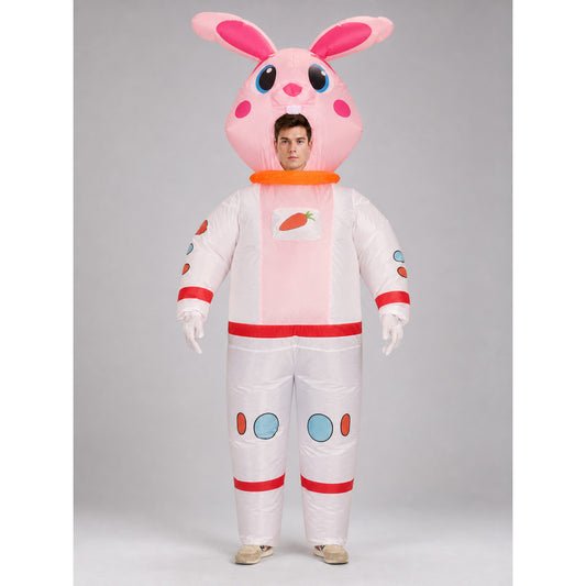 Inflatable Astronaut Rabbit Costume for Parties front view