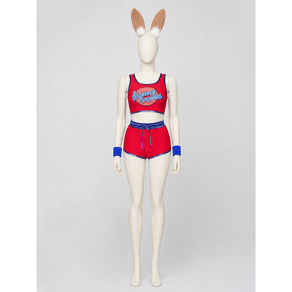 Stage Costume with Ears: Top, Shorts, and Headband on-model view