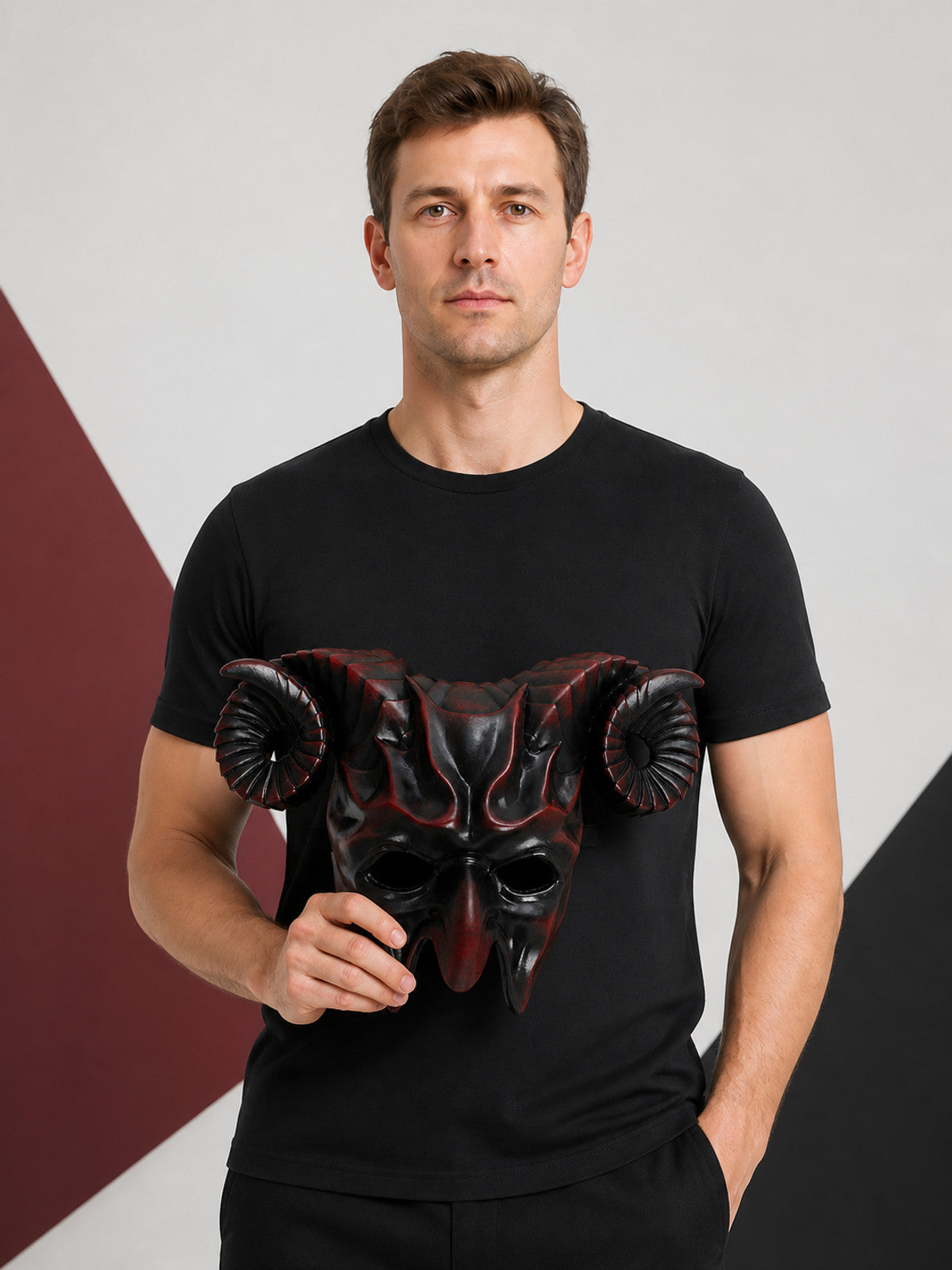 Demon Horn Carnival Mask for Halloween and Cosplay