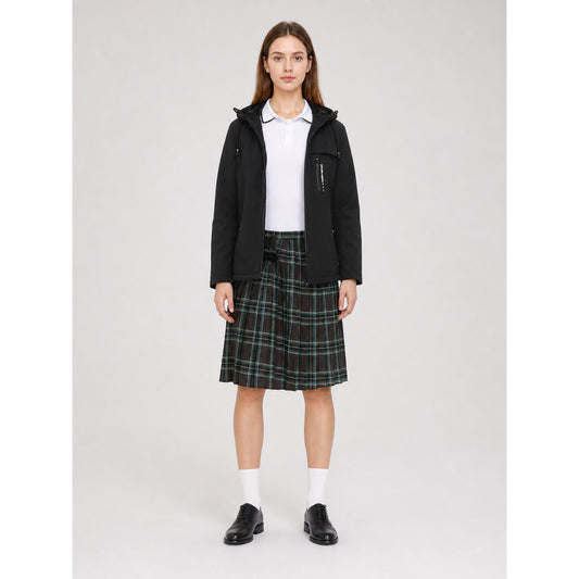 Pleated Plaid Skirt in Scottish Style on-model view
