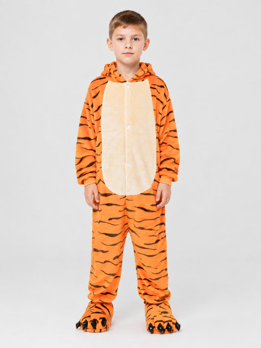Kids' Tiger Stripe Pajama Jumpsuit