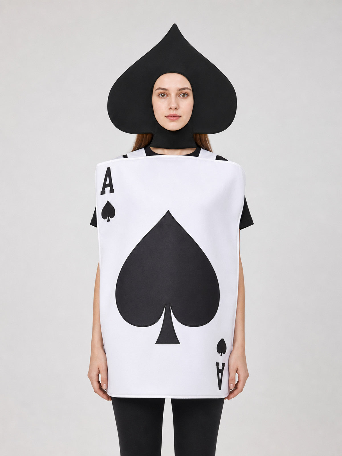 Carnival Spade-Shaped Hat for a Costume Party on-model view