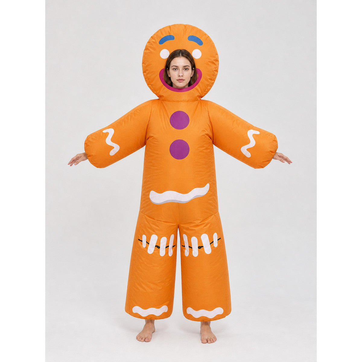 Festive Inflatable Gingerbread Man Costume