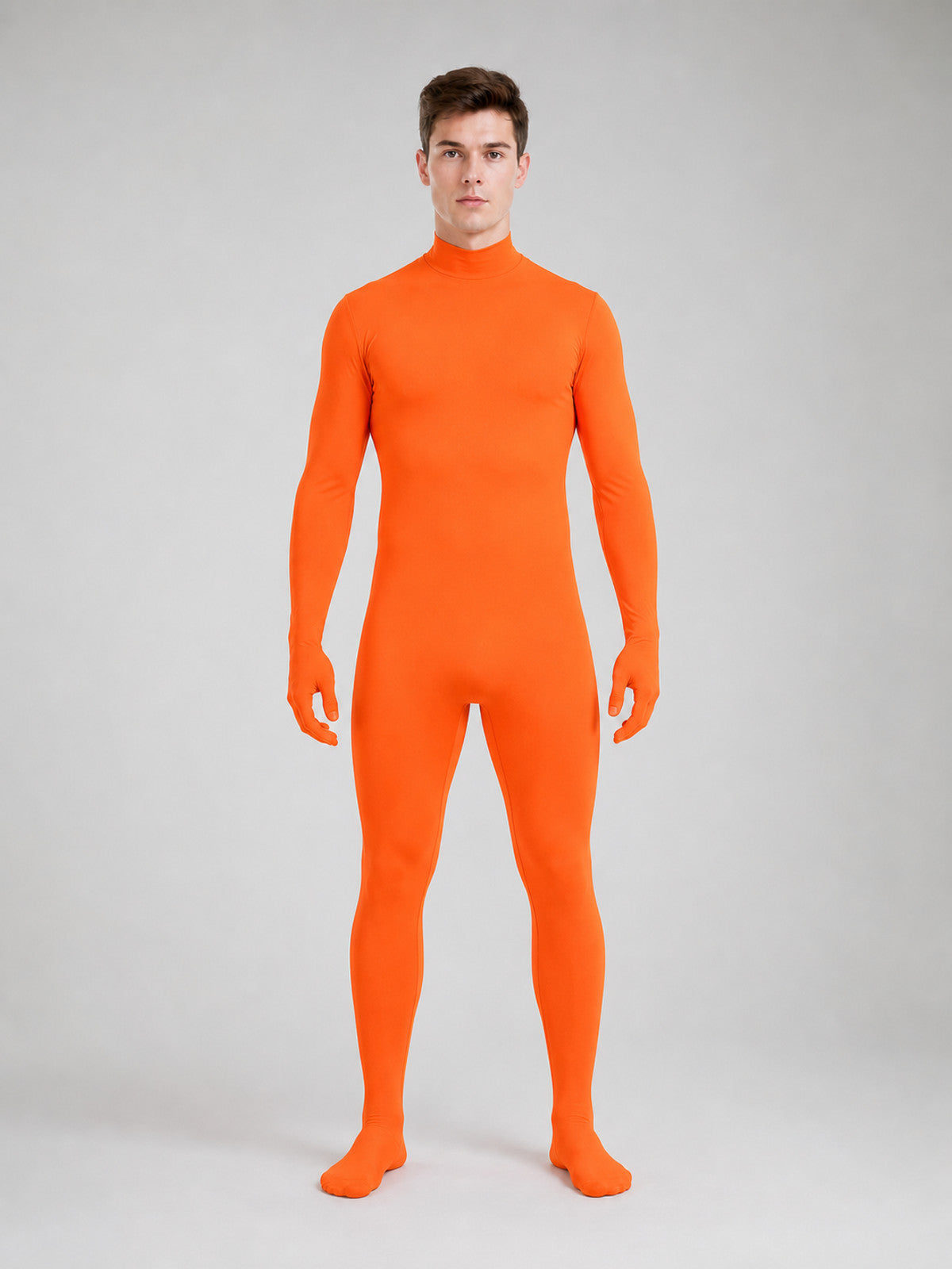 Orange Hooded Morph Suit for Cosplay front view