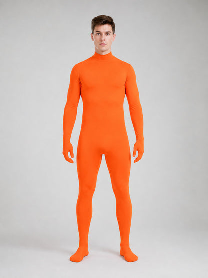 Orange Hooded Morph Suit for Cosplay front view