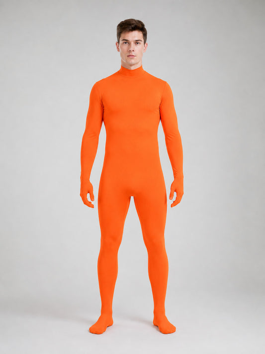 Orange Hooded Morph Suit for Cosplay front view