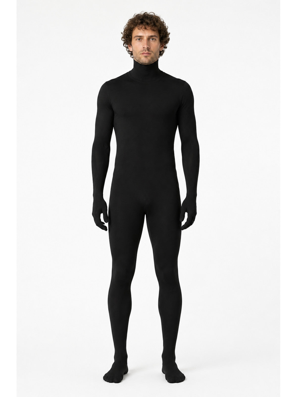 Black Hooded Jumpsuit for Stage Performances main product view