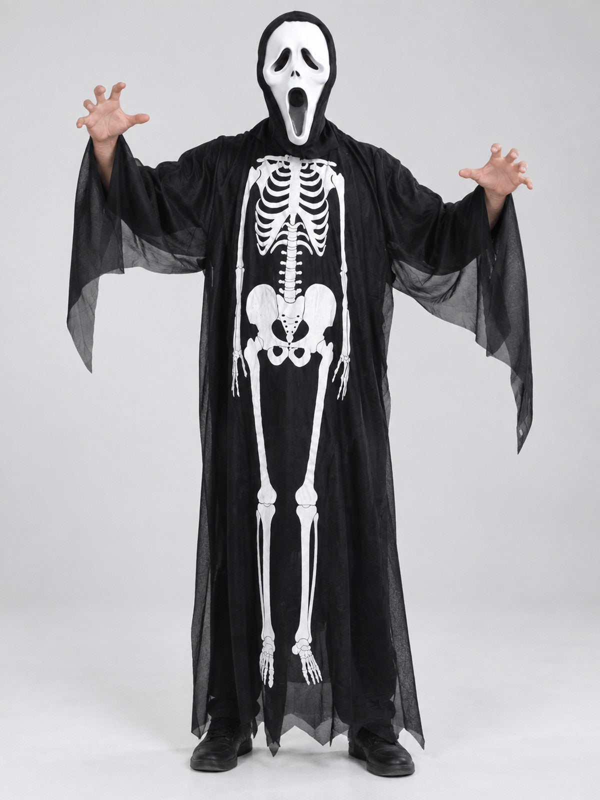 Skeleton Ghost Costume with Mask