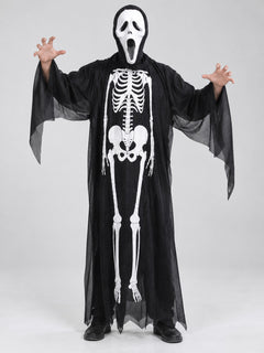 Skeleton Ghost Costume with Mask