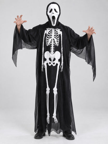 Skeleton Ghost Costume with Mask