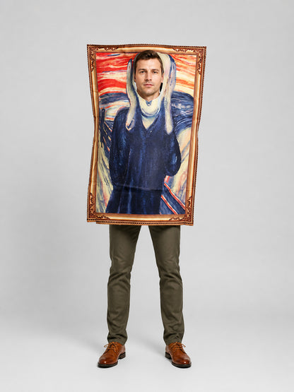 The Scream Cosplay Costume — Framed Painting, Adult on-model view