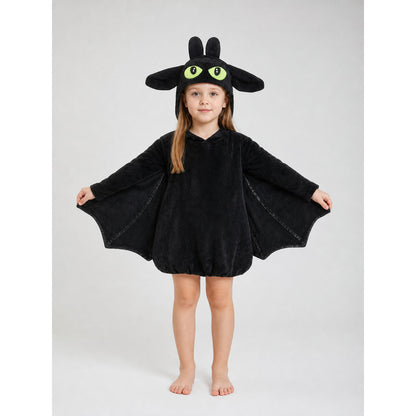 Bat Costume Jumpsuit with Hood and Wings