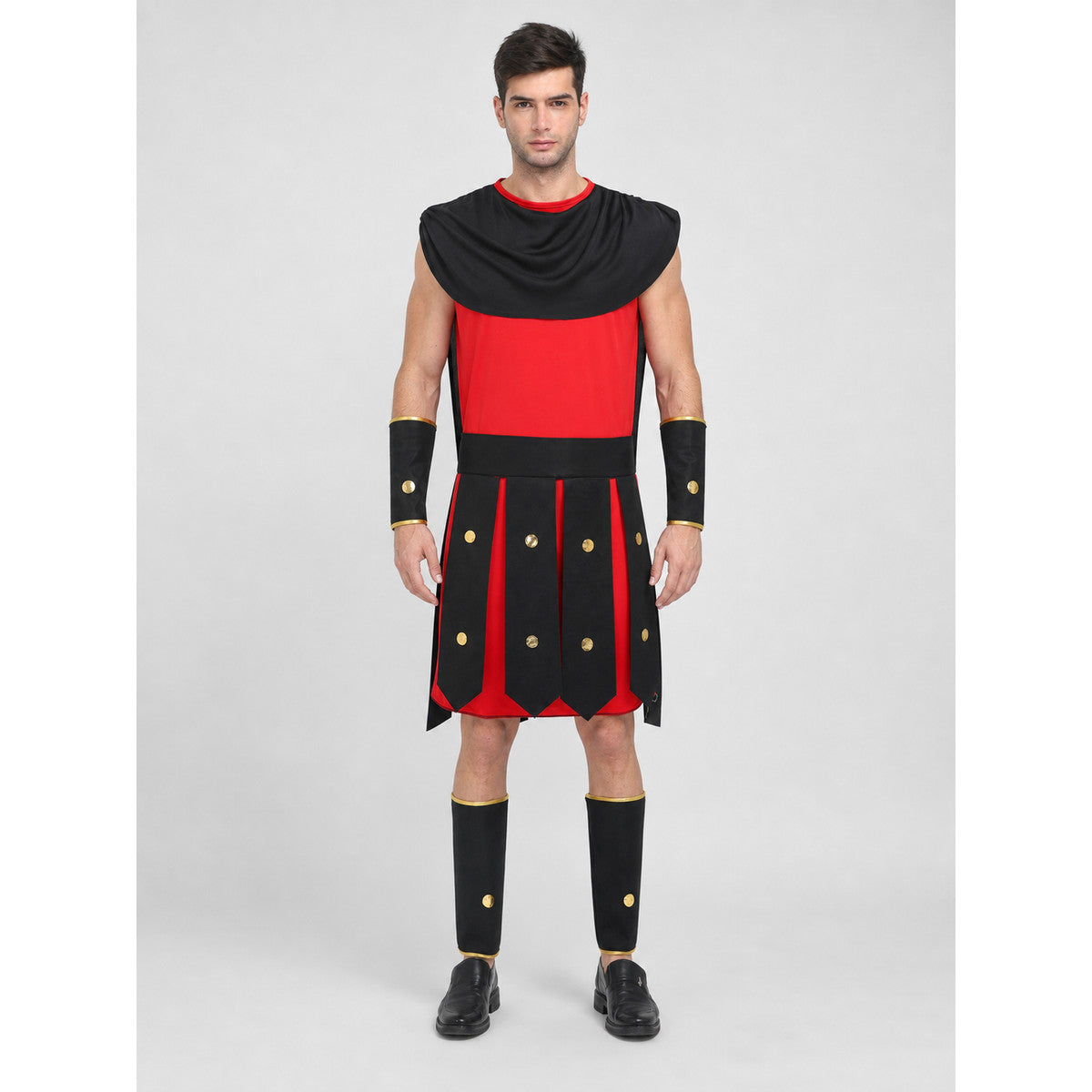Warrior Costume with Tunic and Armor on-model view
