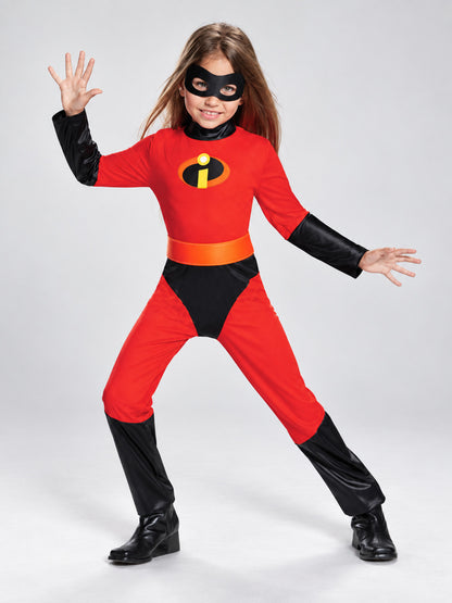 Kids' superhero carnival costume with mask and belt