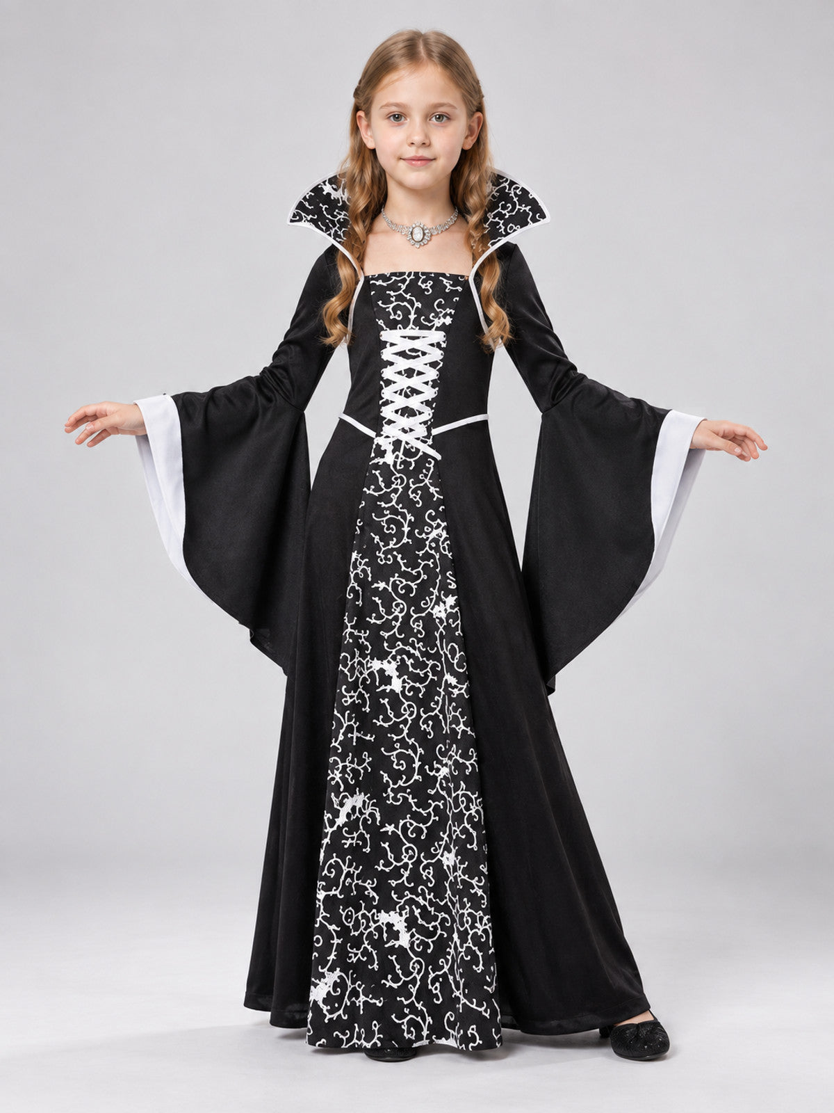 Vampire-Style Carnival Costume, Lace Dress