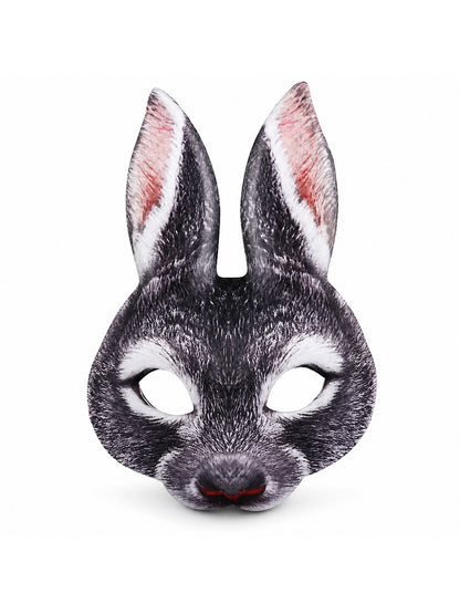 1 Pcs Halloween Mask Rabbit Mask Half Face Mask Eye Mask Adult Mask Party
