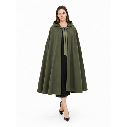 Olive Green Hooded Carnival Cloak