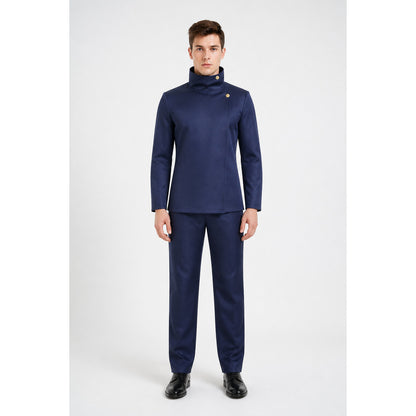 Anime Character Costume, Dark Navy with Gold Buttons main product view