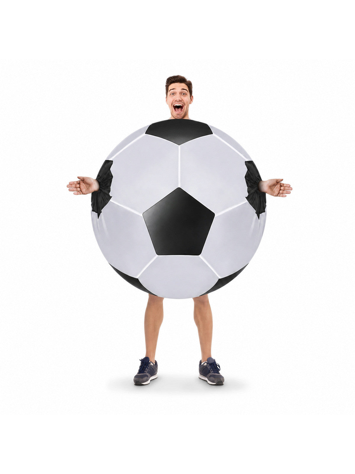 Adult Soccer Inflatable Cosplay Costume Football Club Party Blow Up Suit Mascot