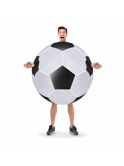 Adult Soccer Inflatable Cosplay Costume Football Club Party Blow Up Suit Mascot