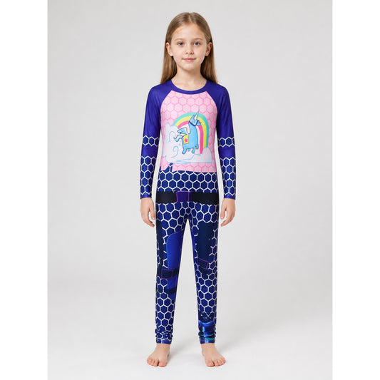 Rainbow Unicorn Cosplay Jumpsuit on-model view