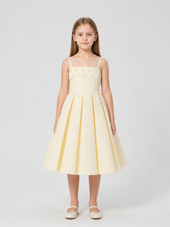 Dressy Princess Dress with Full Skirt, Champagne