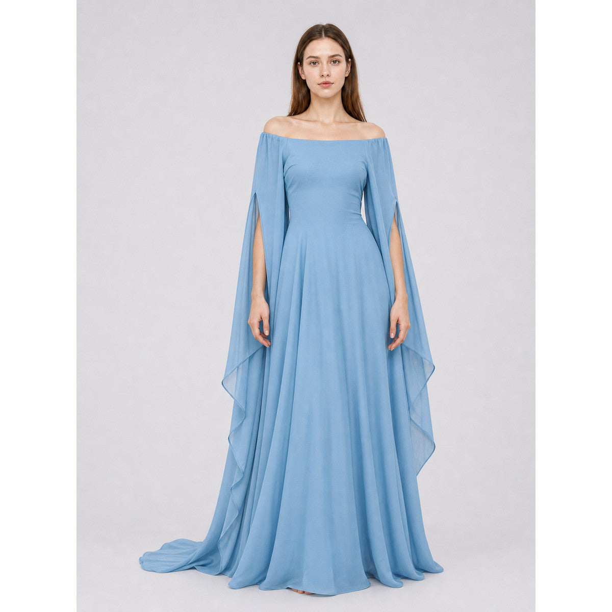 Long Light Blue Dress for Cosplay