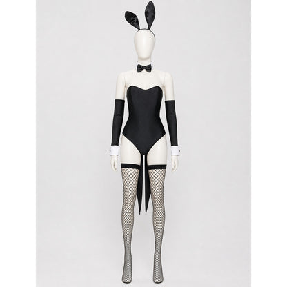 Bunny bodysuit costume with ears for role-play looks