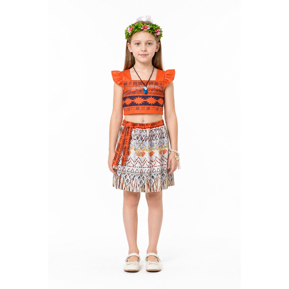 Children's Carnival Costume with Printed Top and Skirt main product view