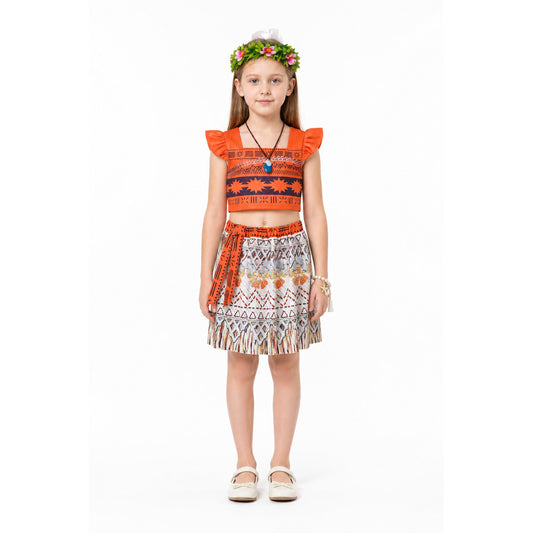 Children's Carnival Costume with Printed Top and Skirt main product view