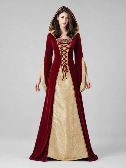Hooded Carnival Dress for Cosplay front view