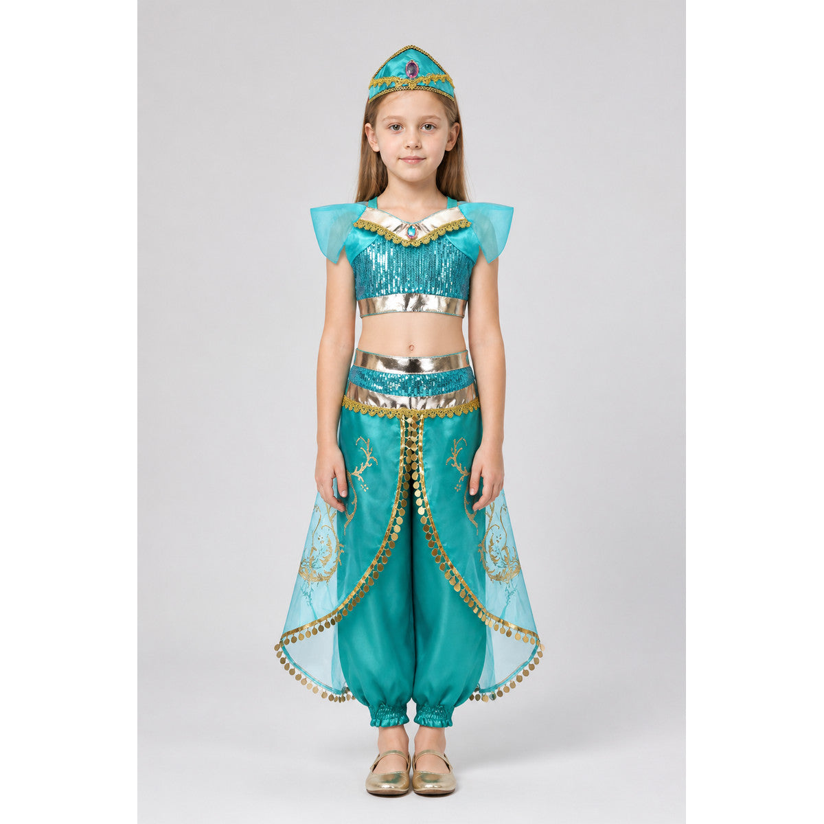 Princess Jasmine Costume with Harem Pants and Hat main product view