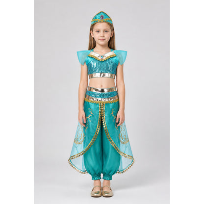 Princess Jasmine Costume with Harem Pants and Hat main product view