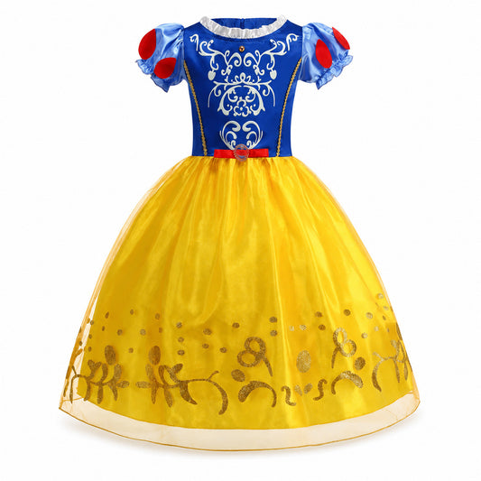 2026 Girl Princess Dress Costume Princess Cosplay Halloween Carnival Party Vestidos Kid Dress - Color:L